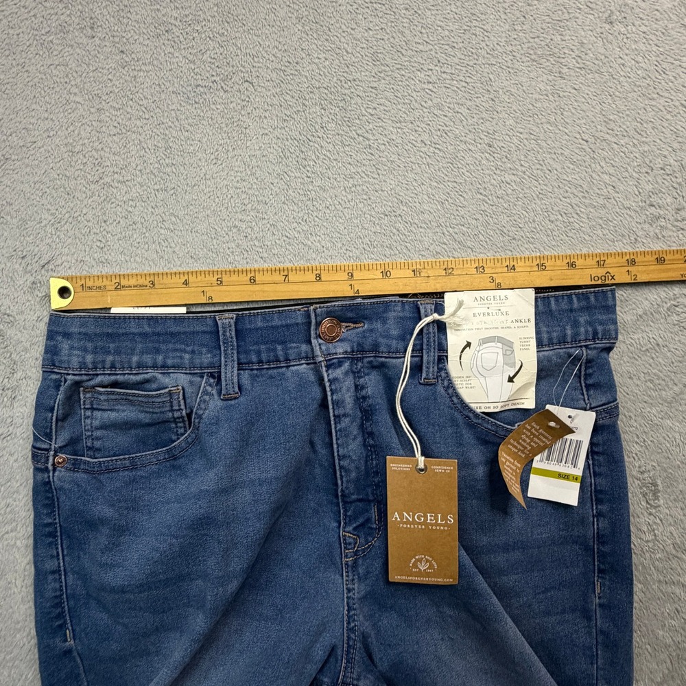 Angels Forever Young Everluxe Sculpt Straight Ankle Jeans Blue Size 14 NWT - Picture 12 of 14